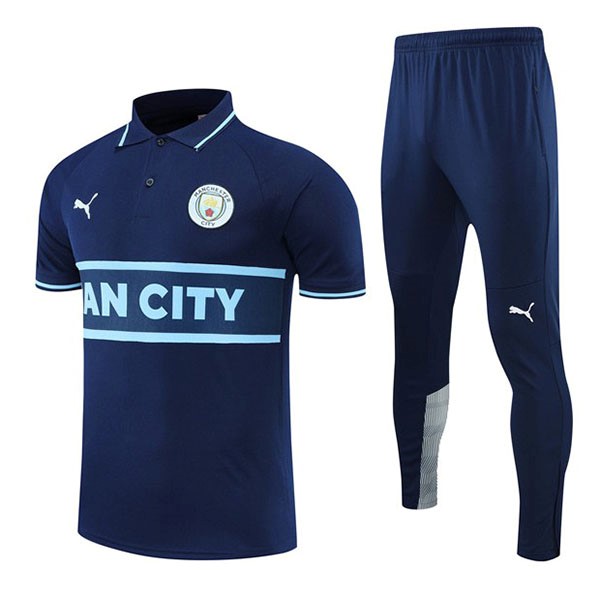 Polo Manchester City Set Completo 2022-2023 Blu Navy